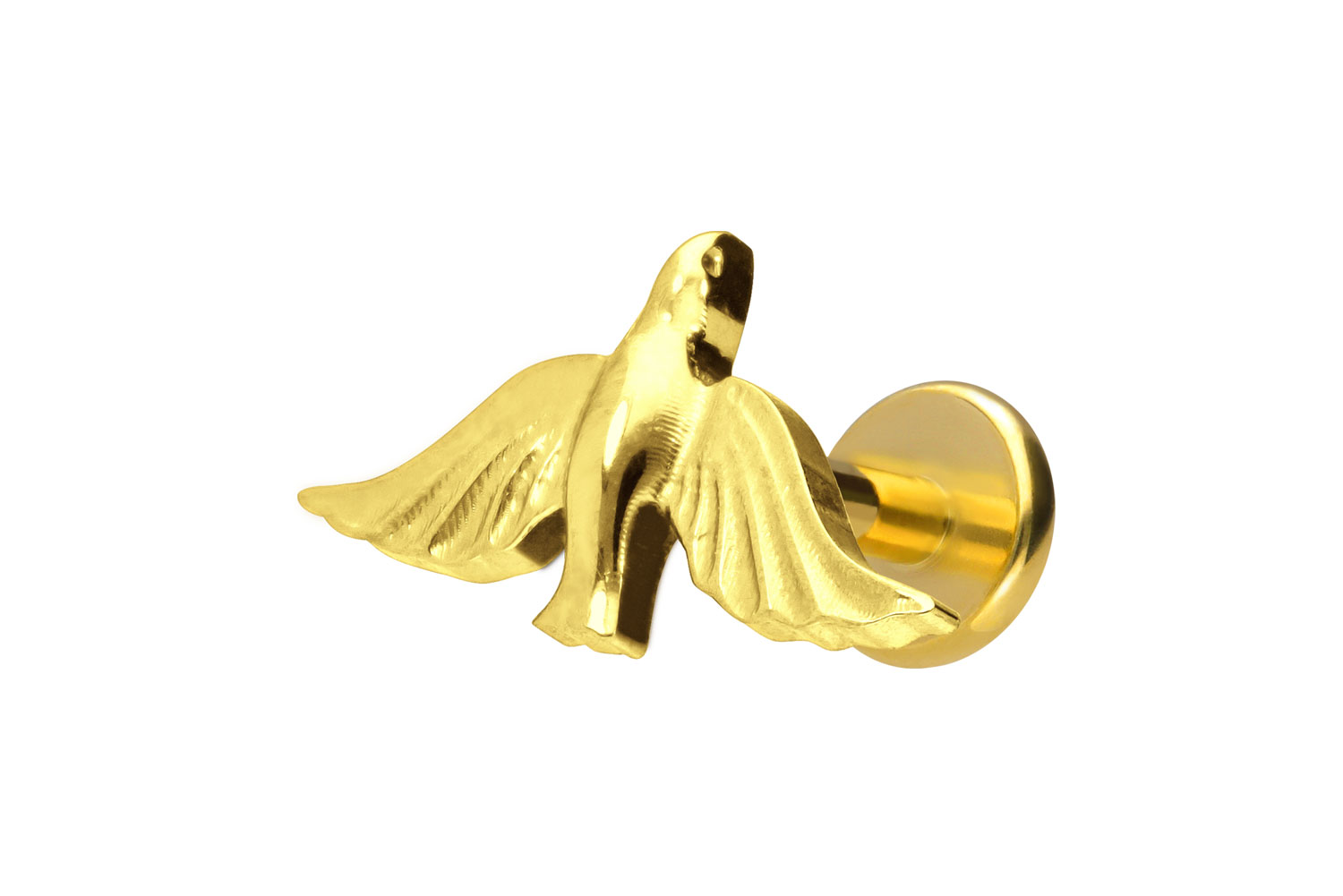 Titan Labret Piercing mit Innengewinde TAUBE